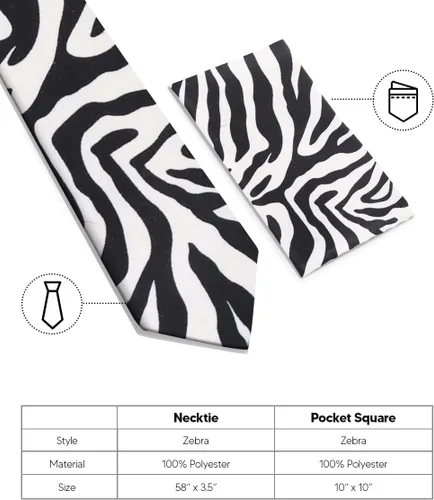 Vista 20 de Juego de corbata Kente con estampado africano y animal y pañuelo de bolsillo a juego