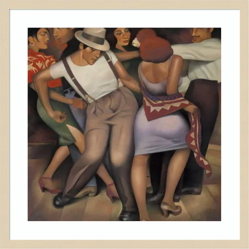 Vista 11 de Amanti Art Latino Jazz por Gary Kelley - Lienzo decorativo enmarcado en madera (21 pulgadas de ancho x 21 pulgadas de alto), marco natural esbelto