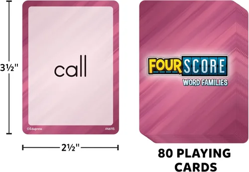 Vista 4 de Juego de cartas de cuatro puntos Familias de palabras
