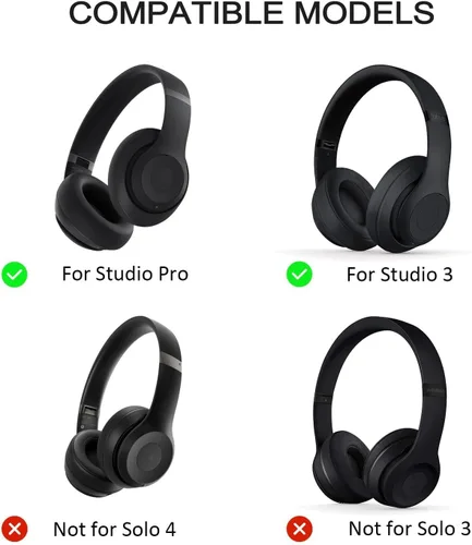 Vista 2 de Studio Pro - Piezas de repuesto para diadema compatibles con Beats Studio Pro 2023 (modelo A2924)/Studio 3 (modelo A1914), accesorios de reparación