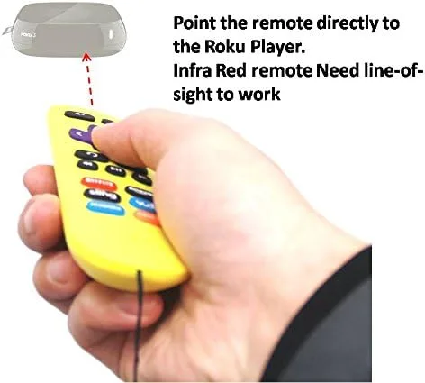 Vista 5 de Amaz247 MLK247 Control remoto de repuesto para reproductor multimedia de Roku 4, Roku 3, Roku 2, Roku 1, (HD, LT, XS, XD). No admite Roku Stick