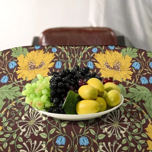 Vista 157 de Mantel Floral Retro de Pájaros, Diseño Original Bohemio William Morris Estampado Cubierta de Mesa para Hogar Picnic Fiesta Comedor Cocina William