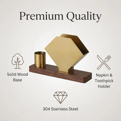Vista 6 de Servilletero de madera personalizado con caja de palillos de dientes, servilletero de madera personalizado para mesa, servilletero de papel