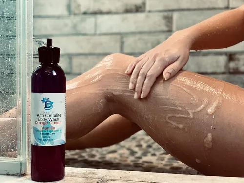 Vista 3 de Gel de baño anticelulítico, aroma a crema de naranja, con retinol y cafeína, por Diva Stuff