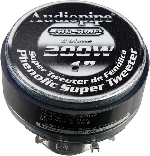 Vista 4 de AUDIOPIPE MAP Audiopipe - Super Tweeter fenólico de 1 pulgada, 200 vatios máximo, se vende cada uno