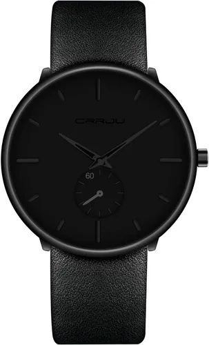 Vista 19 de Mens Watches Ultra-Thin Minimalist Waterproof-Fashion Wrist Watch for Men Unisex Dress with Leather Band