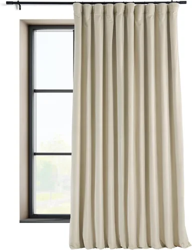 Vista 71 de HPD Half Price Drapes Cortinas Opacas Térmicas de Terciopelo Signature para Sala de Estar de 63 Pulgadas de Largo (1 Panel) con Bolsillo para Barra