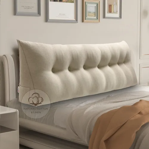 Vista 10 de WOWMAX - Almohada grande triangular con respaldo para cabecera, almohada de posicionamiento para lectura en forma de cuña, con funda extraíble