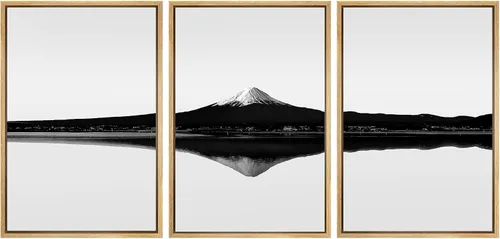 Vista 87 de SIGNWIN Lienzo enmarcado para pared, juego de arte nublado de tormenta, cielo, bosque otoñal, árboles, rústico, naturaleza, fotografía, realismo