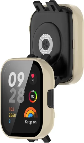 Vista 4 de PC+Funda protectora de pantalla de vidrio templado compatible con Xiaomi Redmi Watch 3/Mi Watch Lite 3 Protector de pantalla para Xiaomi Redmi Watch