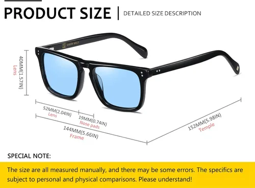 Vista 4 de SHEEN KELLY Acetate Polarized Sunglasses Classic Square Tony Stark Glasses Men Women Downey Iron Man Eyewear