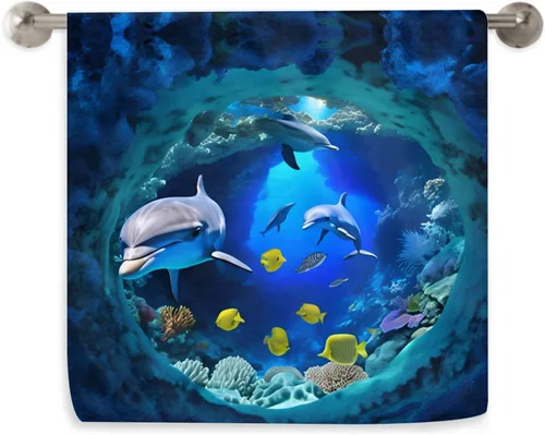 Vista 9 de Dujiea Toalla de playa de microfibra, toallas de baño grandes con diseño floral de caballo 3D para mujeres y hombres, toallas de baño de secado