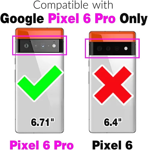 Vista 2 de Asuwish Funda de teléfono para Google Pixel 6 Pro con protector de pantalla de vidrio templado y soporte de anillo rígido híbrido resistente