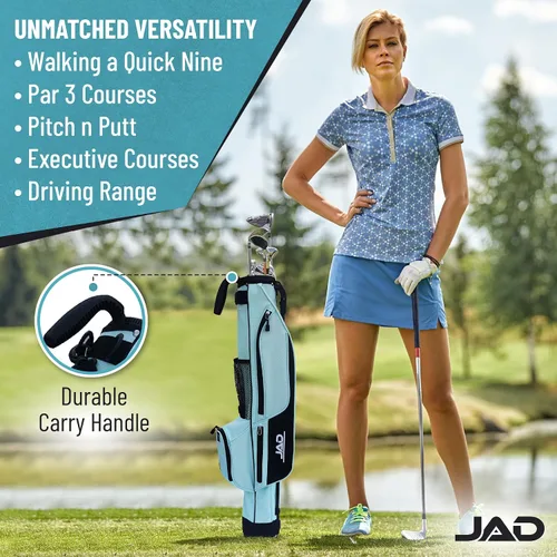 Vista 7 de Sunday - Bolsa de golf de alta calidad para todos los días con soporte para hombres, mujeres y mujeres, ultraligera, fácil de transportar bolsa
