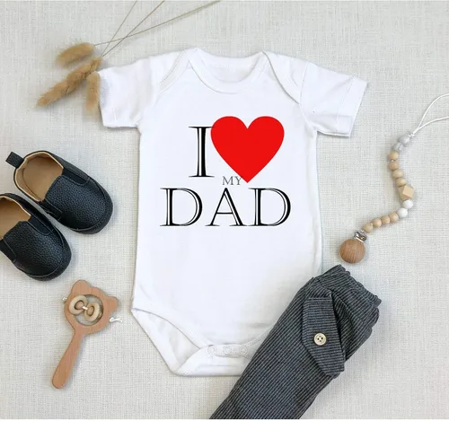Vista 3 de TripleBDesigns I Love My Dad Body lindo bebé de una pieza para el día del padre