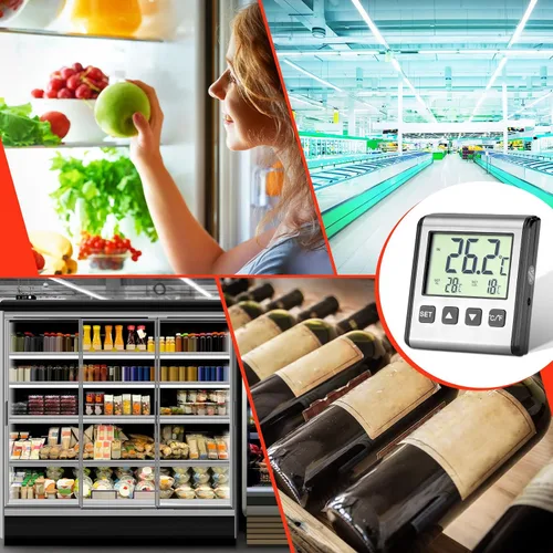 Vista 6 de Moukeren - Termómetro digital para refrigerador y congelador con alarma