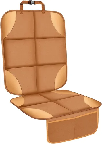 Vista 12 de Protector de asiento de coche, protectores de asiento de coche con acolchado grueso sin huellas Beige