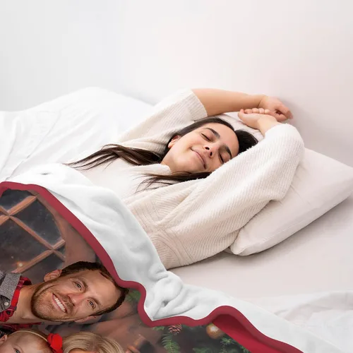 Vista 3 de Yofair envía al día siguiente, manta personalizada con foto, regalos personalizados para mamá, papá, manta con foto personalizada, regalos