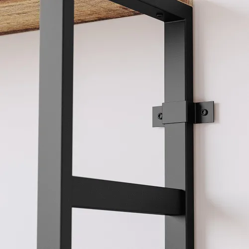 Vista 5 de IRONCK Estanterías y librerías, estante de 80cm de ancho, estantería de escalera de 5 niveles, 50kg/estante, estilo industrial vintage, estantería
