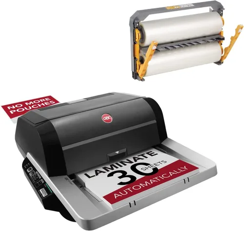Vista 7 de GBC Foton 30 Laminador automático sin bolsa, 9.6 x 22.7 x 18.8 pulgadas, cartucho de película de arranque incluido (FOTON30120NA)