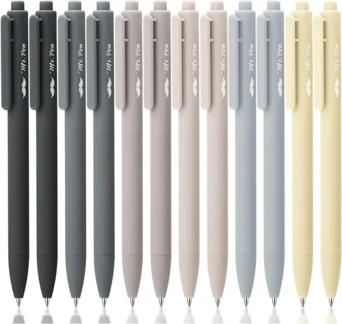 Vista 11 de Mr. Pen - Bolígrafos de gel retráctiles, paquete de 12, secado rápido, bolígrafos de gel de punta fina de 0.7mm, bolígrafos retráctiles, bolígrafos
