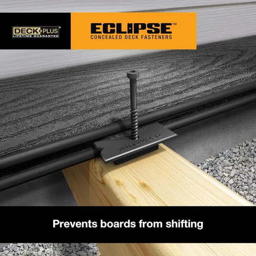 Vista 6 de Deck Plus Eclipse - Sujetadores ocultos, tornillos de cubierta, tornillos para madera, acero inoxidable, negro, paquete de 360