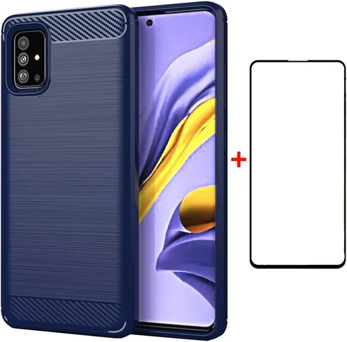 Vista 8 de Asuwish Funda compatible con Samsung Galaxy A51 4G y protector de pantalla de vidrio templado, accesorios de celda, fundas de silicona TPU suave