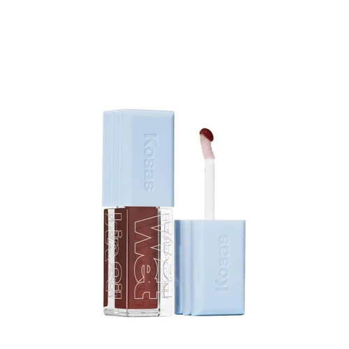Vista 17 de Kosas Wet Lip Oil Gloss - Tratamiento hidratante y voluminizador de labios con ácido hialurónico y péptidos, acabado no pegajoso (sin abrir)