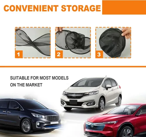 Vista 6 de 2 piezas de accesorios de coche para ventana lateral, protección contra reflejos y rayos UV para tu hijo, con protección solar UV, reduce el daño