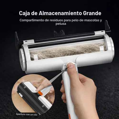 Vista 7 de Removedor de pelo de mascotas para muebles, herramienta reutilizable de eliminación de pelo de mascotas, removedor de pelo autolimpiante para sofá