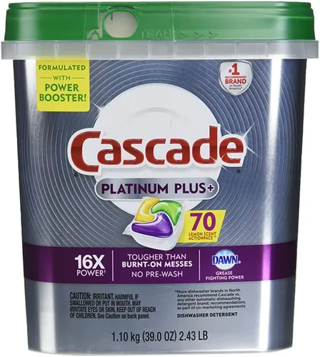 Vista 9 de Cascade Platinum ActionPacs Cápsulas de detergente para lavavajillas, fresco, 48