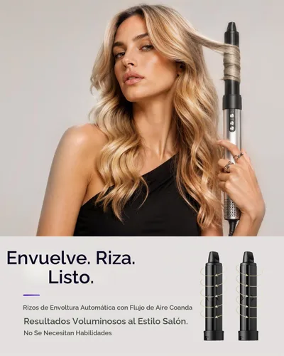 Vista 4 de 7MAGIC 6 en 1 Multi Hair Styler & Cepillo Secador de Pelo de Alta Velocidad Plateado