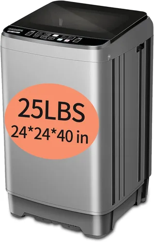 Vista 10 de F.W.WOOLWORTHS - Lavadora completamente automática de 17.7 libras con secadora giratoria - 10 programas de lavado, 8 niveles de agua, pantalla LED