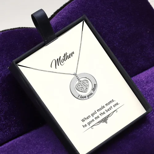 Vista 4 de LeCalla Collar con colgante de plata de ley para mujer, mamá y mamá, Plata esterlina