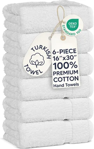 Vista 114 de Chakir Turkish Linens - Toallas turcas de 100% algodón, suaves y absorbentes (juego de 3 toallas personalizables, color aguamarina)