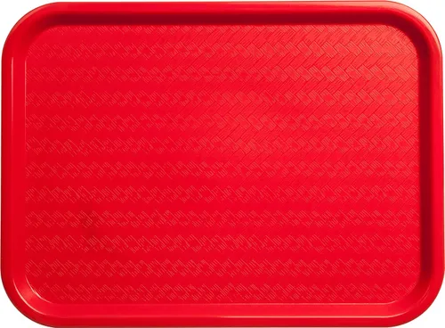 Vista 2 de Carlisle - Bandeja para cafetería, bandeja de restaurante de comida rápida, 12 x 16, 1 unidad, color rojo