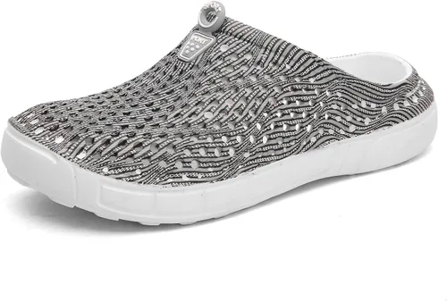 Vista 21 de LIBINXIF Zuecos de jardín para mujer, de malla, transpirables, sandalias de playa, zapatos de ducha, zapatos de agua, zapatos antideslizantes