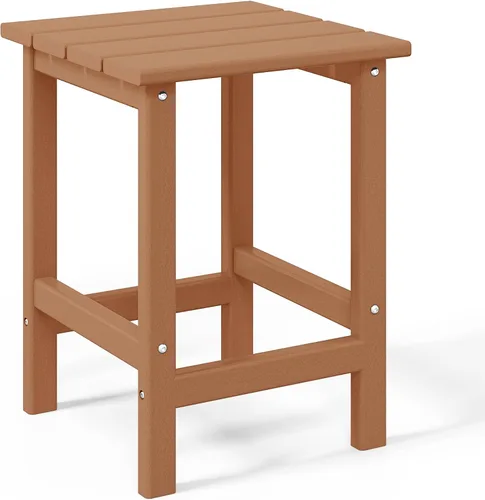 Vista 7 de WestinTrends Malibu - Mesa auxiliar cuadrada para exterior para silla Adirondack, teca