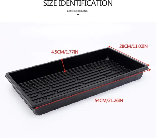 Vista 3 de Seed Starter Tray,2 Pack 21" x 11" x 2",No Drain Holes Plastic Heavy Duty Plant Starter Trays,Microgreens Growing Trays,Seedling Starter Trays for