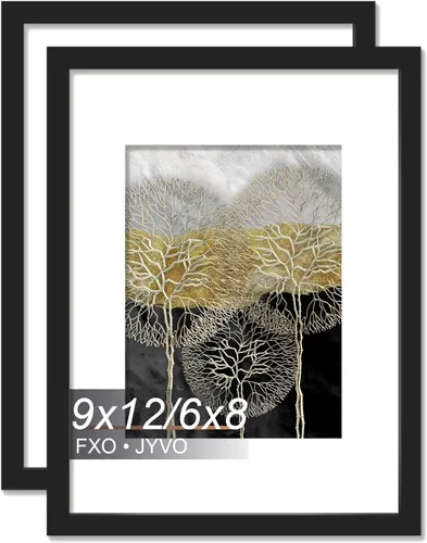Vista 43 de Fxojyvo Marco de Fotos de 4x6, Muestra Foto de 3.5x5 con Paspartú o 4 x 6 Sin Paspartú, Liviano y de Alta Transparencia Marco de 4 por 6 para Pared