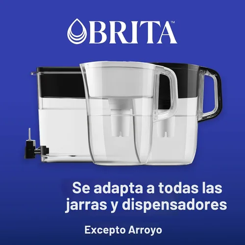 Vista 13 de Jarra con filtro de agua Brita Everyday Elite, elimina el 99% del plomo, incluye 1 filtro, capacidad de 10 tazas, color negro