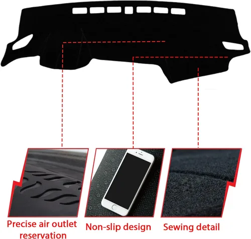 Vista 2 de Funda para salpicadero, alfombrilla, almohadilla antideslizante personalizada, compatible con Hyundai Elantra 2017 2018 2019 2020, protector solar