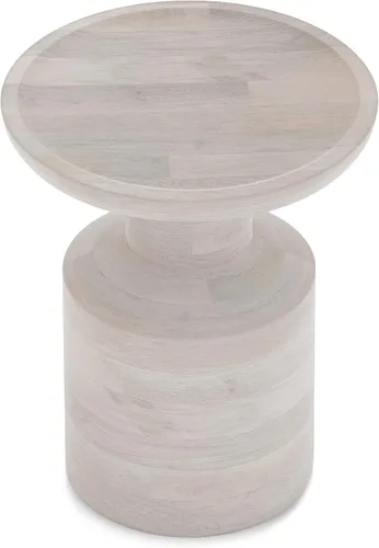 Vista 18 de SIMPLIHOME Dayton - Mesa auxiliar redonda contemporánea de madera maciza de mango de 13 pulgadas de ancho en negro, completamente ensamblada