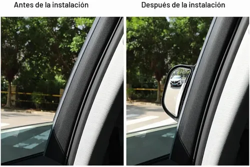 Vista 5 de Espejo retrovisor trasero del pasajero ajustable con punto ciego, vidrio real, espejo lateral para auto SUV de gran ángulo con superficie convexa