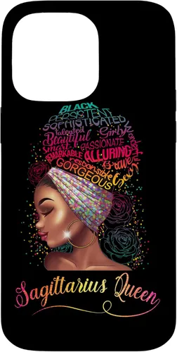Vista 21 de iPhone 16 Sagittarius Queen Women November December Melanin Birthday Case