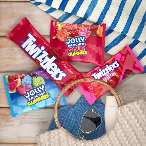 Vista 5 de JOLLY RANCHER & TWIZZLERS Surtido de dulces de frutas, caja a granel, 39.5 onzas