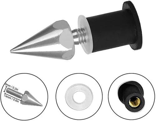 Vista 7 de Pico de pantalla de viento, tornillos M5 para parabrisas para modificación de motocicleta, plateado