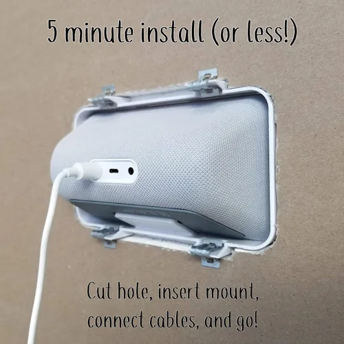 Vista 4 de Mount Genie Soporte de pared simple integrado Show 5 (Gen 1 y Gen 2): el centro de comando perfecto para el hogar inteligente Opción PoE