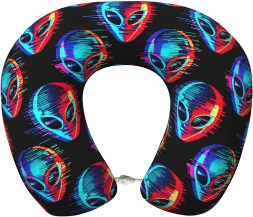 Vista 15 de Ergonomic Memory Foam Neck Support Travel Airplane Pillow Pattern (1553)
