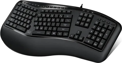 Vista 2 de Adesso Tru-Form 150 AKB-150EB - Teclado ergonómico USB iluminado de 3